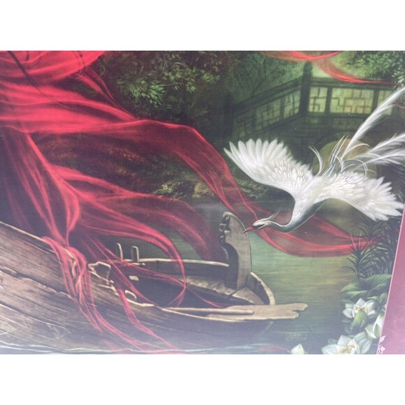 Heye Jigsaw Puzzle Forgotten Cris Ortega Swans Dark Rose 1000 pc  Gothic Fantasy - Picture 5 of 16